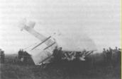 Alcocks and Browns airplane after their landing.